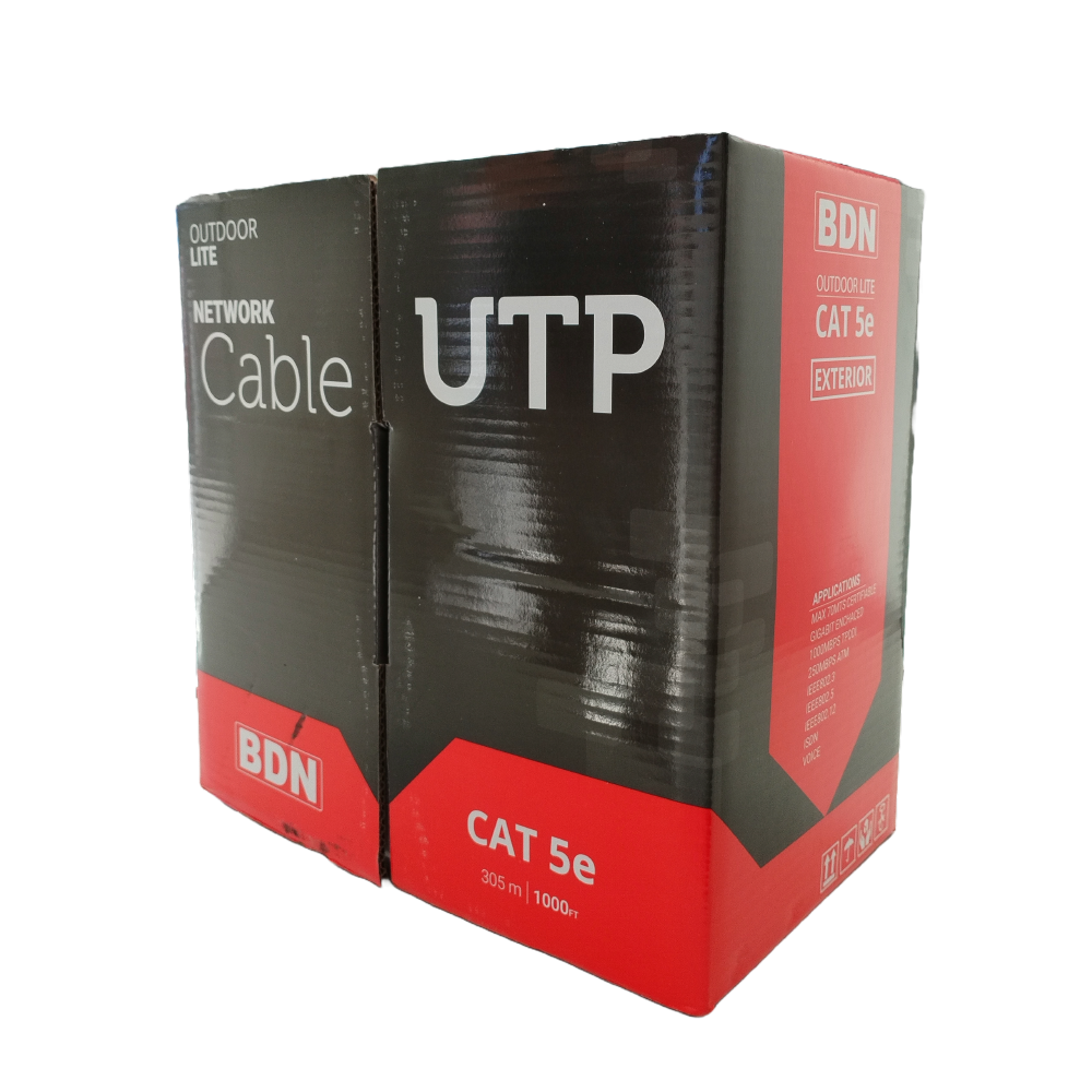 Cable UTP BDN Exterior CAT5 100% COBRE 305M BDN-5EEXG100C